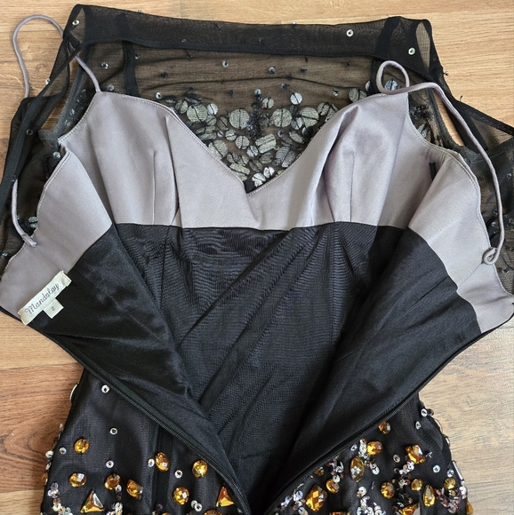 Mandalay Julian Joyce Black Sequin Dress New Years Eve Party Size 2 - Picture 9 of 12